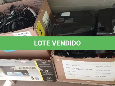 LOTE 129 - 02 RELÓGIOS DE PONTO, VÁRIOS FONES DE OUVIDO E VÁRIAS CAIXINHAS DE SOM PARA PC MARCAS E MODELOS DIVERSOS. (NO ESTADO) ATENÇÃO! FAZER A VISITAÇÃO ANTES DE ARREMATAR, NÃO SABEMOS SE FUNCIONA. LEILÃO NÃO TEM GARANTIA E NEM DEVOLUÇÃO, SUJEITO A POSSÍVEIS AVARIAS VISÍVEIS/OCULTAS E/OU AUSÊNCIA DE COMPONENTES.
