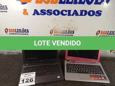 LOTE 126 - 02 NETBOOK’S MARCAS E MODELOS DIVERSOS PARA RETIRADA DE PEÇAS. (NO ESTADO) ATENÇÃO! FAZER A VISITAÇÃO ANTES DE ARREMATAR, NÃO SABEMOS SE FUNCIONA. LEILÃO NÃO TEM GARANTIA E NEM DEVOLUÇÃO, SUJEITO A POSSÍVEIS AVARIAS VISÍVEIS/OCULTAS E/OU AUSÊNCIA DE COMPONENTES.