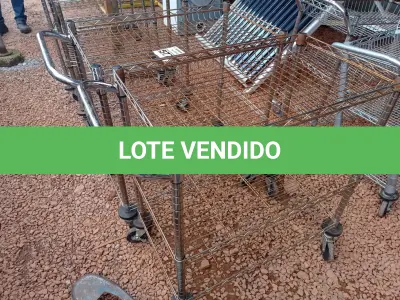 LOTE 577 - 02 CARRINHOS PARA TRANSPORTE DE ALIMENTOS. (NO ESTADO) ATENÇÃO! FAZER A VISITAÇÃO ANTES DE ARREMATAR, NÃO SABEMOS SE FUNCIONA. LEILÃO NÃO TEM GARANTIA E NEM DEVOLUÇÃO, SUJEITO A POSSÍVEIS AVARIAS VISÍVEIS/OCULTAS E/OU AUSÊNCIA DE COMPONENTES.