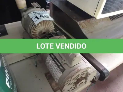 LOTE 146 - 02 MOTOBOMBAS PARA BANHEIRA DE HIDROMASSAGEM. (NO ESTADO) ATENÇÃO! FAZER A VISITAÇÃO ANTES DE ARREMATAR, NÃO SABEMOS SE FUNCIONA. LEILÃO NÃO TEM GARANTIA E NEM DEVOLUÇÃO, SUJEITO A POSSÍVEIS AVARIAS VISÍVEIS/OCULTAS E/OU AUSÊNCIA DE COMPONENTES.
