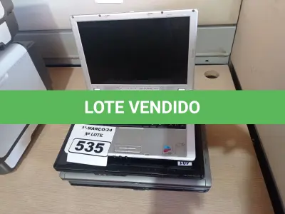LOTE 535 - 04 NOTEBOOKS PARA RETIRADA DE PEÇAS. (NO ESTADO) ATENÇÃO! FAZER A VISITAÇÃO ANTES DE ARREMATAR, NÃO SABEMOS SE FUNCIONA. LEILÃO NÃO TEM GARANTIA E NEM DEVOLUÇÃO, SUJEITO A POSSÍVEIS AVARIAS VISÍVEIS/OCULTAS E/OU AUSÊNCIA DE COMPONENTES.