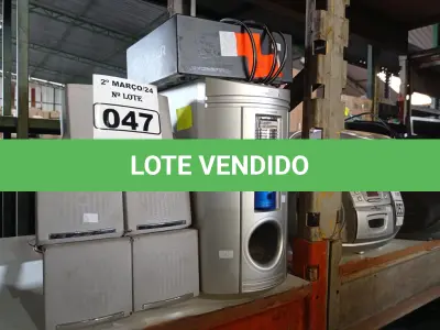 LOTE 047 - 01 CDJ PIONNER, 01 SUBWOOFER E 05 CAIXINHAS DE SOM. (NO ESTADO) ATENÇÃO! FAZER A VISITAÇÃO ANTES DE ARREMATAR, NÃO SABEMOS SE FUNCIONA. LEILÃO NÃO TEM GARANTIA E NEM DEVOLUÇÃO, SUJEITO A POSSÍVEIS AVARIAS VISÍVEIS/OCULTAS E/OU AUSÊNCIA DE COMPONENTES.