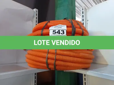 LOTE 543 - 02 ROLOS DE MANGUEIRA CORRUGADA. (NO ESTADO) ATENÇÃO! FAZER A VISITAÇÃO ANTES DE ARREMATAR, NÃO SABEMOS SE FUNCIONA. LEILÃO NÃO TEM GARANTIA E NEM DEVOLUÇÃO, SUJEITO A POSSÍVEIS AVARIAS VISÍVEIS/OCULTAS E/OU AUSÊNCIA DE COMPONENTES.
