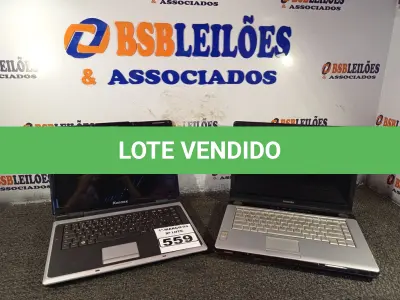 LOTE 559 - 02 NOTEBOOKS. (NO ESTADO) ATENÇÃO! FAZER A VISITAÇÃO ANTES DE ARREMATAR, NÃO SABEMOS SE FUNCIONA. LEILÃO NÃO TEM GARANTIA E NEM DEVOLUÇÃO, SUJEITO A POSSÍVEIS AVARIAS VISÍVEIS/OCULTAS E/OU AUSÊNCIA DE COMPONENTES.