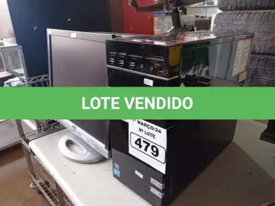 LOTE 479 - 02 MONITORES SENDO 01 DE TUBO E 01 CPU. (NO ESTADO) ATENÇÃO! FAZER A VISITAÇÃO ANTES DE ARREMATAR, NÃO SABEMOS SE FUNCIONA. LEILÃO NÃO TEM GARANTIA E NEM DEVOLUÇÃO, SUJEITO A POSSÍVEIS AVARIAS VISÍVEIS/OCULTAS E/OU AUSÊNCIA DE COMPONENTES.