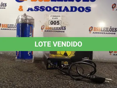 LOTE 005 - 01 MEGA CAPACITOR AUTOMOTIVO 3.5FARAD E 01 FONTE USINA 60AMP. (NO ESTADO) ATENÇÃO! FAZER A VISITAÇÃO ANTES DE ARREMATAR, NÃO SABEMOS SE FUNCIONA. LEILÃO NÃO TEM GARANTIA E NEM DEVOLUÇÃO, SUJEITO A POSSÍVEIS AVARIAS VISÍVEIS/OCULTAS E/OU AUSÊNCIA DE COMPONENTES.