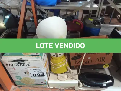 LOTE 094 - 01 LOTE COM UTENSÍLIOS DIVERSOS. (NO ESTADO) ATENÇÃO! FAZER A VISITAÇÃO ANTES DE ARREMATAR, NÃO SABEMOS SE FUNCIONA. LEILÃO NÃO TEM GARANTIA E NEM DEVOLUÇÃO, SUJEITO A POSSÍVEIS AVARIAS VISÍVEIS/OCULTAS E/OU AUSÊNCIA DE COMPONENTES.