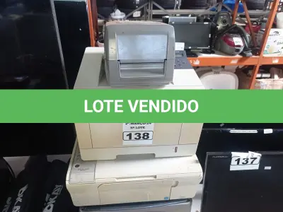 LOTE 138 - 06 IMPRESSORAS MARCAS E MODELOS DIVERSOS. (NO ESTADO) ATENÇÃO! FAZER A VISITAÇÃO ANTES DE ARREMATAR, NÃO SABEMOS SE FUNCIONA. LEILÃO NÃO TEM GARANTIA E NEM DEVOLUÇÃO, SUJEITO A POSSÍVEIS AVARIAS VISÍVEIS/OCULTAS E/OU AUSÊNCIA DE COMPONENTES.