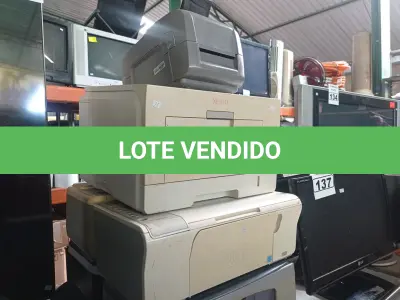 LOTE 138 - 06 IMPRESSORAS MARCAS E MODELOS DIVERSOS. (NO ESTADO) ATENÇÃO! FAZER A VISITAÇÃO ANTES DE ARREMATAR, NÃO SABEMOS SE FUNCIONA. LEILÃO NÃO TEM GARANTIA E NEM DEVOLUÇÃO, SUJEITO A POSSÍVEIS AVARIAS VISÍVEIS/OCULTAS E/OU AUSÊNCIA DE COMPONENTES.