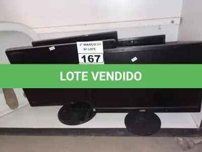 LOTE 167 - 06 MONITORES MARCAS E MODELOS DIVERSOS PARA RETIRADA DE PEÇAS. (NO ESTADO) ATENÇÃO! FAZER A VISITAÇÃO ANTES DE ARREMATAR, NÃO SABEMOS SE FUNCIONA. LEILÃO NÃO TEM GARANTIA E NEM DEVOLUÇÃO, SUJEITO A POSSÍVEIS AVARIAS VISÍVEIS/OCULTAS E/OU AUSÊNCIA DE COMPONENTES.