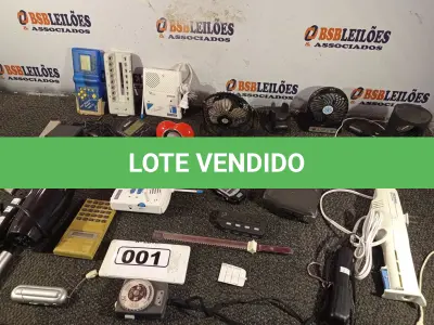 LOTE 001 - 01 LOTE COM ELETRÔNICOS DIVERSOS. (NO ESTADO) ATENÇÃO! FAZER A VISITAÇÃO ANTES DE ARREMATAR, NÃO SABEMOS SE FUNCIONA. LEILÃO NÃO TEM GARANTIA E NEM DEVOLUÇÃO, SUJEITO A POSSÍVEIS AVARIAS VISÍVEIS/OCULTAS E/OU AUSÊNCIA DE COMPONENTES.