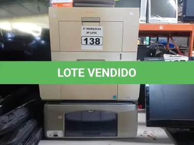LOTE 138 - 06 IMPRESSORAS MARCAS E MODELOS DIVERSOS. (NO ESTADO) ATENÇÃO! FAZER A VISITAÇÃO ANTES DE ARREMATAR, NÃO SABEMOS SE FUNCIONA. LEILÃO NÃO TEM GARANTIA E NEM DEVOLUÇÃO, SUJEITO A POSSÍVEIS AVARIAS VISÍVEIS/OCULTAS E/OU AUSÊNCIA DE COMPONENTES.