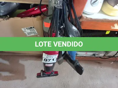 LOTE 071 - 04 ASPIRADORES DE PÓ MARCAS E MODELOS DIVERSOS. (NO ESTADO) ATENÇÃO! FAZER A VISITAÇÃO ANTES DE ARREMATAR, NÃO SABEMOS SE FUNCIONA. LEILÃO NÃO TEM GARANTIA E NEM DEVOLUÇÃO, SUJEITO A POSSÍVEIS AVARIAS VISÍVEIS/OCULTAS E/OU AUSÊNCIA DE COMPONENTES.