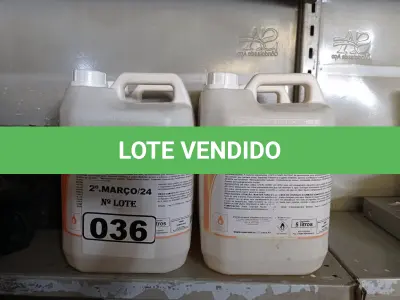 LOTE 036 - 20 LITROS DE ESPUMA HIGIENIZADORA PARA ANTISSEPSIA INSTANTÂNEA DAS MÃOS.  (NO ESTADO) ATENÇÃO! FAZER A VISITAÇÃO ANTES DE ARREMATAR, NÃO SABEMOS SE FUNCIONA. LEILÃO NÃO TEM GARANTIA E NEM DEVOLUÇÃO, SUJEITO A POSSÍVEIS AVARIAS VISÍVEIS/OCULTAS E/OU AUSÊNCIA DE COMPONENTES.