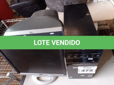 LOTE 479 - 02 MONITORES SENDO 01 DE TUBO E 01 CPU. (NO ESTADO) ATENÇÃO! FAZER A VISITAÇÃO ANTES DE ARREMATAR, NÃO SABEMOS SE FUNCIONA. LEILÃO NÃO TEM GARANTIA E NEM DEVOLUÇÃO, SUJEITO A POSSÍVEIS AVARIAS VISÍVEIS/OCULTAS E/OU AUSÊNCIA DE COMPONENTES.