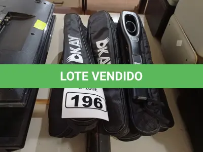 LOTE 196 - 10 DETECTORES DE METAIS. (NO ESTADO) ATENÇÃO! FAZER A VISITAÇÃO ANTES DE ARREMATAR, NÃO SABEMOS SE FUNCIONA. LEILÃO NÃO TEM GARANTIA E NEM DEVOLUÇÃO, SUJEITO A POSSÍVEIS AVARIAS VISÍVEIS/OCULTAS E/OU AUSÊNCIA DE COMPONENTES.
