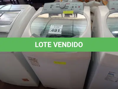 LOTE 491 - 01 MÁQUINA DE LAVAR ROUPAS MARCA BRASTEMP 09KG 220V. (NO ESTADO) ATENÇÃO! FAZER A VISITAÇÃO ANTES DE ARREMATAR, NÃO SABEMOS SE FUNCIONA. LEILÃO NÃO TEM GARANTIA E NEM DEVOLUÇÃO, SUJEITO A POSSÍVEIS AVARIAS VISÍVEIS/OCULTAS E/OU AUSÊNCIA DE COMPONENTES.