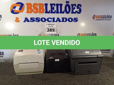 LOTE 389 - 01 IMPRESSORA DE CUPOM E 02 IMPRESSORAS DE ETIQUETAS MARCAS E MODELOS DIVERSOS. (NO ESTADO) ATENÇÃO! FAZER A VISITAÇÃO ANTES DE ARREMATAR, NÃO SABEMOS SE FUNCIONA. LEILÃO NÃO TEM GARANTIA E NEM DEVOLUÇÃO, SUJEITO A POSSÍVEIS AVARIAS VISÍVEIS/OCULTAS E/OU AUSÊNCIA DE COMPONENTES.