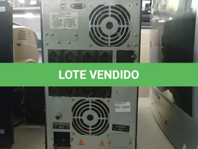 LOTE 314 - 01 NOBREAK MARCA SMS 2200VA. (NO ESTADO) ATENÇÃO! FAZER A VISITAÇÃO ANTES DE ARREMATAR, NÃO SABEMOS SE FUNCIONA. LEILÃO NÃO TEM GARANTIA E NEM DEVOLUÇÃO, SUJEITO A POSSÍVEIS AVARIAS VISÍVEIS/OCULTAS E/OU AUSÊNCIA DE COMPONENTES.