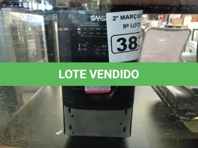 LOTE 383 - 01 NOBREAK MARCA SMS 3000VA. (NO ESTADO) ATENÇÃO! FAZER A VISITAÇÃO ANTES DE ARREMATAR, NÃO SABEMOS SE FUNCIONA. LEILÃO NÃO TEM GARANTIA E NEM DEVOLUÇÃO, SUJEITO A POSSÍVEIS AVARIAS VISÍVEIS/OCULTAS E/OU AUSÊNCIA DE COMPONENTES.