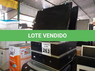 LOTE 263 - 02 IMPRESSORAS, 02 CPU’S, 02 TECLADOS E 02 MONITORES MARCAS E MODELOS DIVERSOS. (NO ESTADO) ATENÇÃO! FAZER A VISITAÇÃO ANTES DE ARREMATAR, NÃO SABEMOS SE FUNCIONA. LEILÃO NÃO TEM GARANTIA E NEM DEVOLUÇÃO, SUJEITO A POSSÍVEIS AVARIAS VISÍVEIS/OCULTAS E/OU AUSÊNCIA DE COMPONENTES.