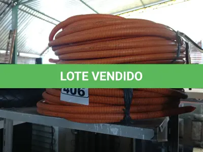 LOTE 406 - 02 ROLOS DE MANGUEIRA CORRUGADA. (NO ESTADO) ATENÇÃO! FAZER A VISITAÇÃO ANTES DE ARREMATAR, NÃO SABEMOS SE FUNCIONA. LEILÃO NÃO TEM GARANTIA E NEM DEVOLUÇÃO, SUJEITO A POSSÍVEIS AVARIAS VISÍVEIS/OCULTAS E/OU AUSÊNCIA DE COMPONENTES.