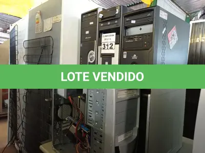 LOTE 312 - 07 CPU’S MARCAS E MODELOS DIVERSOS. (NO ESTADO) ATENÇÃO! FAZER A VISITAÇÃO ANTES DE ARREMATAR, NÃO SABEMOS SE FUNCIONA. LEILÃO NÃO TEM GARANTIA E NEM DEVOLUÇÃO, SUJEITO A POSSÍVEIS AVARIAS VISÍVEIS/OCULTAS E/OU AUSÊNCIA DE COMPONENTES.