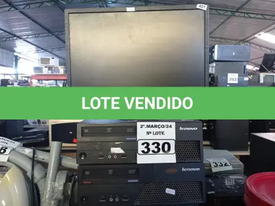 LOTE 330 - 05 CPU’S E 01 MONITOR MARCAS E MODELOS DIVERSOS. (NO ESTADO) ATENÇÃO! FAZER A VISITAÇÃO ANTES DE ARREMATAR, NÃO SABEMOS SE FUNCIONA. LEILÃO NÃO TEM GARANTIA E NEM DEVOLUÇÃO, SUJEITO A POSSÍVEIS AVARIAS VISÍVEIS/OCULTAS E/OU AUSÊNCIA DE COMPONENTES.