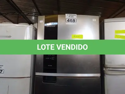 LOTE 468 - 01 GELADEIRA MARCA BRASTEMP 220V. (NO ESTADO) ATENÇÃO! FAZER A VISITAÇÃO ANTES DE ARREMATAR, NÃO SABEMOS SE FUNCIONA. LEILÃO NÃO TEM GARANTIA E NEM DEVOLUÇÃO, SUJEITO A POSSÍVEIS AVARIAS VISÍVEIS/OCULTAS E/OU AUSÊNCIA DE COMPONENTES.