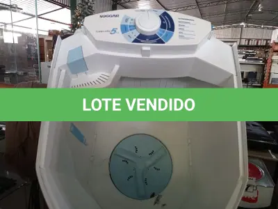 LOTE 269 - 01 LAVADORA TANQUINHO MARCA SUGGAR 220V. (NO ESTADO) ATENÇÃO! FAZER A VISITAÇÃO ANTES DE ARREMATAR, NÃO SABEMOS SE FUNCIONA. LEILÃO NÃO TEM GARANTIA E NEM DEVOLUÇÃO, SUJEITO A POSSÍVEIS AVARIAS VISÍVEIS/OCULTAS E/OU AUSÊNCIA DE COMPONENTES.