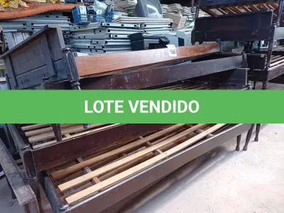 LOTE 500 - 05 CAMAS DE SOLTEIRO EM IMBUIA SEM COLCHÃO. (NO ESTADO) ATENÇÃO! FAZER A VISITAÇÃO ANTES DE ARREMATAR, NÃO SABEMOS SE FUNCIONA. LEILÃO NÃO TEM GARANTIA E NEM DEVOLUÇÃO, SUJEITO A POSSÍVEIS AVARIAS VISÍVEIS/OCULTAS E/OU AUSÊNCIA DE COMPONENTES.