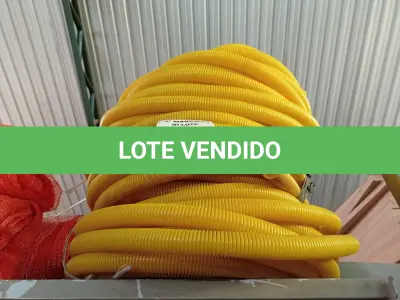 LOTE 342 - 03 ROLOS DE MANGUEIRA CORRUGADA. (NO ESTADO) ATENÇÃO! FAZER A VISITAÇÃO ANTES DE ARREMATAR, NÃO SABEMOS SE FUNCIONA. LEILÃO NÃO TEM GARANTIA E NEM DEVOLUÇÃO, SUJEITO A POSSÍVEIS AVARIAS VISÍVEIS/OCULTAS E/OU AUSÊNCIA DE COMPONENTES.
