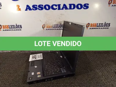 LOTE 187 - 01 NOTEBOOK MARCA HP. (NO ESTADO) ATENÇÃO! FAZER A VISITAÇÃO ANTES DE ARREMATAR, NÃO SABEMOS SE FUNCIONA. LEILÃO NÃO TEM GARANTIA E NEM DEVOLUÇÃO, SUJEITO A POSSÍVEIS AVARIAS VISÍVEIS/OCULTAS E/OU AUSÊNCIA DE COMPONENTES.
