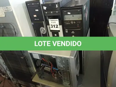 LOTE 312 - 07 CPU’S MARCAS E MODELOS DIVERSOS. (NO ESTADO) ATENÇÃO! FAZER A VISITAÇÃO ANTES DE ARREMATAR, NÃO SABEMOS SE FUNCIONA. LEILÃO NÃO TEM GARANTIA E NEM DEVOLUÇÃO, SUJEITO A POSSÍVEIS AVARIAS VISÍVEIS/OCULTAS E/OU AUSÊNCIA DE COMPONENTES.