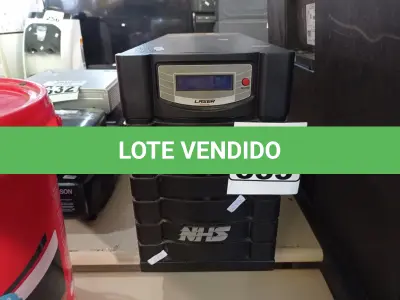 LOTE 333 - 01 NOBREAK NHS 3000VA. (NO ESTADO) ATENÇÃO! FAZER A VISITAÇÃO ANTES DE ARREMATAR, NÃO SABEMOS SE FUNCIONA. LEILÃO NÃO TEM GARANTIA E NEM DEVOLUÇÃO, SUJEITO A POSSÍVEIS AVARIAS VISÍVEIS/OCULTAS E/OU AUSÊNCIA DE COMPONENTES.