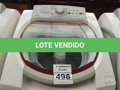 LOTE 498 - 01 MÁQUINA DE LAVAR ROUPAS MARCA BRASTEMP 11KG 220V. (NO ESTADO) ATENÇÃO! FAZER A VISITAÇÃO ANTES DE ARREMATAR, NÃO SABEMOS SE FUNCIONA. LEILÃO NÃO TEM GARANTIA E NEM DEVOLUÇÃO, SUJEITO A POSSÍVEIS AVARIAS VISÍVEIS/OCULTAS E/OU AUSÊNCIA DE COMPONENTES.