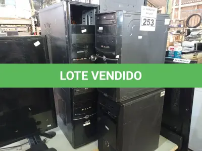 LOTE 253 - 09 CPU’S MARCAS E MODELOS DIVERSOS PARA RETIRADA DE PEÇAS. (NO ESTADO) ATENÇÃO! FAZER A VISITAÇÃO ANTES DE ARREMATAR, NÃO SABEMOS SE FUNCIONA. LEILÃO NÃO TEM GARANTIA E NEM DEVOLUÇÃO, SUJEITO A POSSÍVEIS AVARIAS VISÍVEIS/OCULTAS E/OU AUSÊNCIA DE COMPONENTES.
