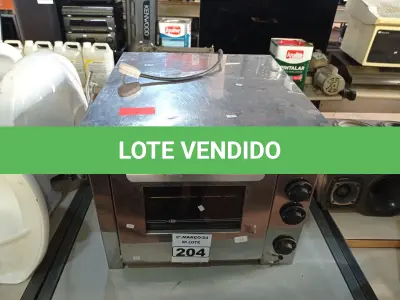 LOTE 204 - 01 FORNO ELÉTRICO MARCA LAYR. (NO ESTADO) ATENÇÃO! FAZER A VISITAÇÃO ANTES DE ARREMATAR, NÃO SABEMOS SE FUNCIONA. LEILÃO NÃO TEM GARANTIA E NEM DEVOLUÇÃO, SUJEITO A POSSÍVEIS AVARIAS VISÍVEIS/OCULTAS E/OU AUSÊNCIA DE COMPONENTES.