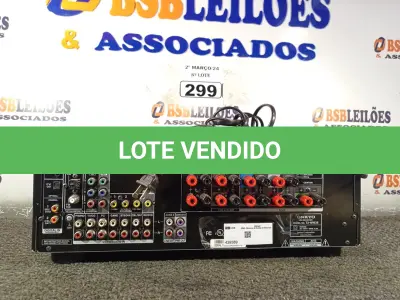 LOTE 299 - 01 RECEIVER ONKYO TX-NR636. (NO ESTADO) ATENÇÃO! FAZER A VISITAÇÃO ANTES DE ARREMATAR, NÃO SABEMOS SE FUNCIONA. LEILÃO NÃO TEM GARANTIA E NEM DEVOLUÇÃO, SUJEITO A POSSÍVEIS AVARIAS VISÍVEIS/OCULTAS E/OU AUSÊNCIA DE COMPONENTES.