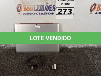 LOTE 273 - 01 TABLET SAMSUNG TAB2 TELA 10.1” COM CABO. (NO ESTADO) ATENÇÃO! FAZER A VISITAÇÃO ANTES DE ARREMATAR, NÃO SABEMOS SE FUNCIONA. LEILÃO NÃO TEM GARANTIA E NEM DEVOLUÇÃO, SUJEITO A POSSÍVEIS AVARIAS VISÍVEIS/OCULTAS E/OU AUSÊNCIA DE COMPONENTES.