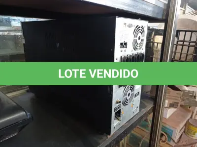 LOTE 383 - 01 NOBREAK MARCA SMS 3000VA. (NO ESTADO) ATENÇÃO! FAZER A VISITAÇÃO ANTES DE ARREMATAR, NÃO SABEMOS SE FUNCIONA. LEILÃO NÃO TEM GARANTIA E NEM DEVOLUÇÃO, SUJEITO A POSSÍVEIS AVARIAS VISÍVEIS/OCULTAS E/OU AUSÊNCIA DE COMPONENTES.