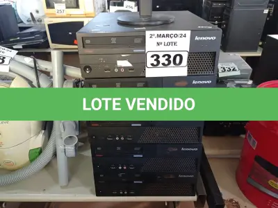 LOTE 330 - 05 CPU’S E 01 MONITOR MARCAS E MODELOS DIVERSOS. (NO ESTADO) ATENÇÃO! FAZER A VISITAÇÃO ANTES DE ARREMATAR, NÃO SABEMOS SE FUNCIONA. LEILÃO NÃO TEM GARANTIA E NEM DEVOLUÇÃO, SUJEITO A POSSÍVEIS AVARIAS VISÍVEIS/OCULTAS E/OU AUSÊNCIA DE COMPONENTES.
