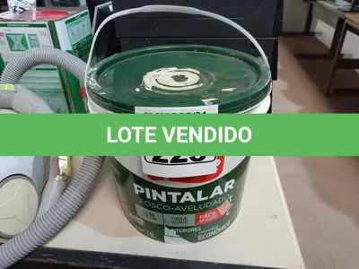 LOTE 223 - 01 BALDE DE TINTA IQUINE PINTALAR FOSCO-AVELUDADO 15L SEM A IDENTIFICAÇÃO DA COR. (NO ESTADO) ATENÇÃO! FAZER A VISITAÇÃO ANTES DE ARREMATAR, NÃO SABEMOS SE FUNCIONA. LEILÃO NÃO TEM GARANTIA E NEM DEVOLUÇÃO, SUJEITO A POSSÍVEIS AVARIAS VISÍVEIS/OCULTAS E/OU AUSÊNCIA DE COMPONENTES.
