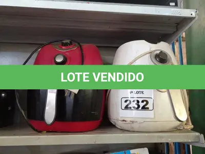 LOTE 232 - 02 AIRFRY MARCAS E MODELOS DIVERSOS. (NO ESTADO) ATENÇÃO! FAZER A VISITAÇÃO ANTES DE ARREMATAR, NÃO SABEMOS SE FUNCIONA. LEILÃO NÃO TEM GARANTIA E NEM DEVOLUÇÃO, SUJEITO A POSSÍVEIS AVARIAS VISÍVEIS/OCULTAS E/OU AUSÊNCIA DE COMPONENTES.
