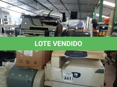 LOTE 241 - 03 IMPRESSORAS, VÁRIOS TECLADOS PARA PC E 02 APARELHOS DE FAX MARCAS E MODELOS DIVERSOS.  (NO ESTADO) ATENÇÃO! FAZER A VISITAÇÃO ANTES DE ARREMATAR, NÃO SABEMOS SE FUNCIONA. LEILÃO NÃO TEM GARANTIA E NEM DEVOLUÇÃO, SUJEITO A POSSÍVEIS AVARIAS VISÍVEIS/OCULTAS E/OU AUSÊNCIA DE COMPONENTES.