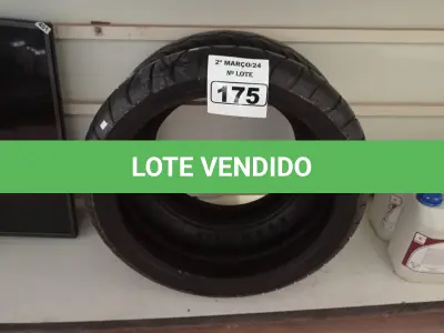 LOTE 175 - 02 PNEUS DE MOTO. (NO ESTADO) ATENÇÃO! FAZER A VISITAÇÃO ANTES DE ARREMATAR, NÃO SABEMOS SE FUNCIONA. LEILÃO NÃO TEM GARANTIA E NEM DEVOLUÇÃO, SUJEITO A POSSÍVEIS AVARIAS VISÍVEIS/OCULTAS E/OU AUSÊNCIA DE COMPONENTES.