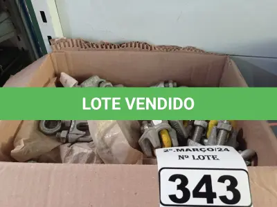 LOTE 343 - 01 LOTE COM VÁRIOS CLIPS PARA CABO DE AÇO. (NO ESTADO) ATENÇÃO! FAZER A VISITAÇÃO ANTES DE ARREMATAR, NÃO SABEMOS SE FUNCIONA. LEILÃO NÃO TEM GARANTIA E NEM DEVOLUÇÃO, SUJEITO A POSSÍVEIS AVARIAS VISÍVEIS/OCULTAS E/OU AUSÊNCIA DE COMPONENTES.