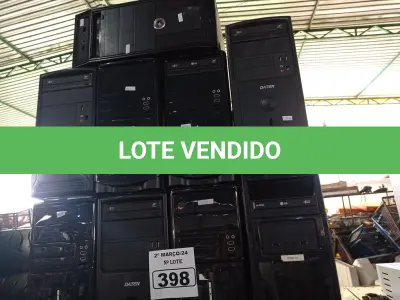 LOTE 398 - 08 CPU’S MARCAS E MODELOS DIVERSOS PARA RETIRADA DE PEÇAS. (NO ESTADO) ATENÇÃO! FAZER A VISITAÇÃO ANTES DE ARREMATAR, NÃO SABEMOS SE FUNCIONA. LEILÃO NÃO TEM GARANTIA E NEM DEVOLUÇÃO, SUJEITO A POSSÍVEIS AVARIAS VISÍVEIS/OCULTAS E/OU AUSÊNCIA DE COMPONENTES.