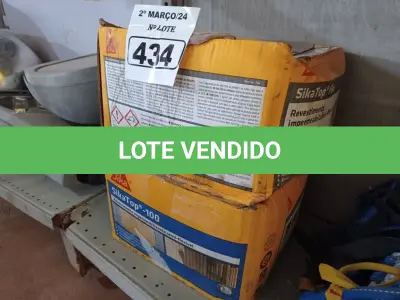 LOTE 434 - 02 CAIXAS DE SIKA TOP-100, REVESTIMENTO IMPERMEABILIZANTE SEMI-FLEXIVEL. (NO ESTADO) ATENÇÃO! FAZER A VISITAÇÃO ANTES DE ARREMATAR, NÃO SABEMOS SE FUNCIONA. LEILÃO NÃO TEM GARANTIA E NEM DEVOLUÇÃO, SUJEITO A POSSÍVEIS AVARIAS VISÍVEIS/OCULTAS E/OU AUSÊNCIA DE COMPONENTES.
