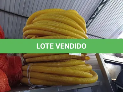 LOTE 342 - 03 ROLOS DE MANGUEIRA CORRUGADA. (NO ESTADO) ATENÇÃO! FAZER A VISITAÇÃO ANTES DE ARREMATAR, NÃO SABEMOS SE FUNCIONA. LEILÃO NÃO TEM GARANTIA E NEM DEVOLUÇÃO, SUJEITO A POSSÍVEIS AVARIAS VISÍVEIS/OCULTAS E/OU AUSÊNCIA DE COMPONENTES.